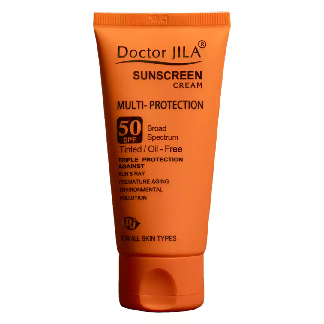 کرم ضد آفتاب رنگی مولتی پروتکشن SPF 50 دکتر ژیلا