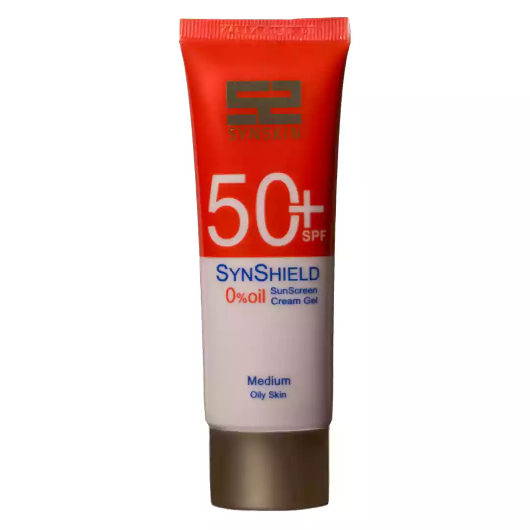 کرم ژل ضد آفتاب رنگی مدیوم بدون چربی ساین شیلد SPF50 ساین اسکین